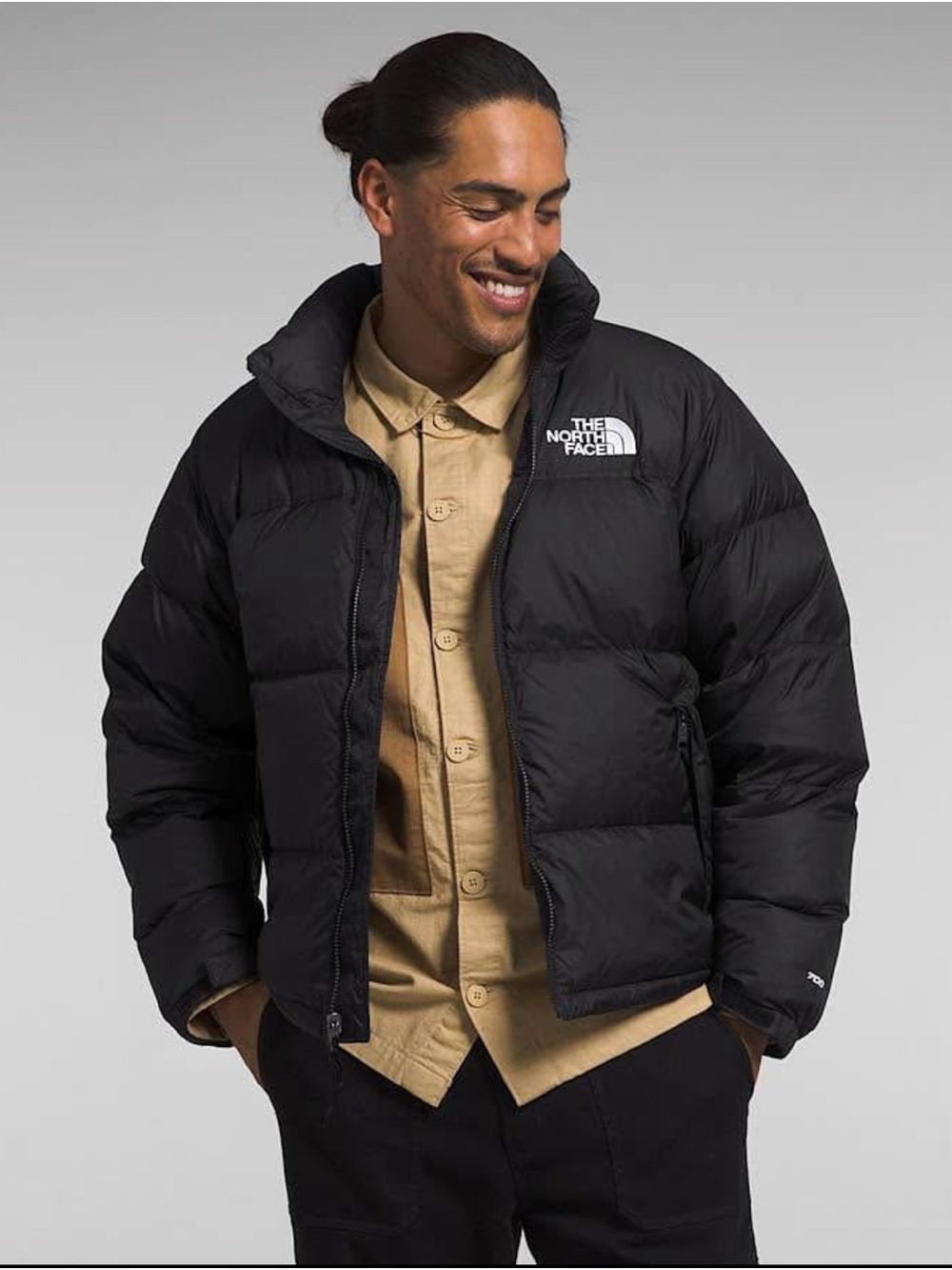 NWT The North Face Men’s Black 700 Down Hooded Full Zip Puffer Jacket Size S/M/L